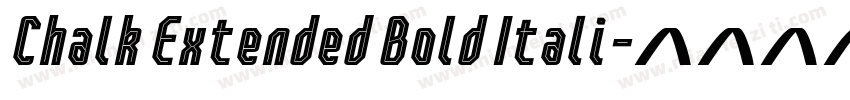 Chalk Extended Bold Itali字体转换
